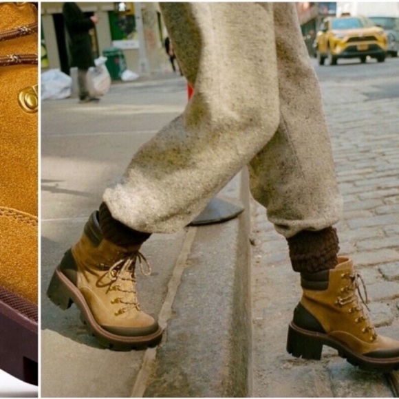 Tory Burch Lug Sole Hiker Ankle BootsSize 6.5